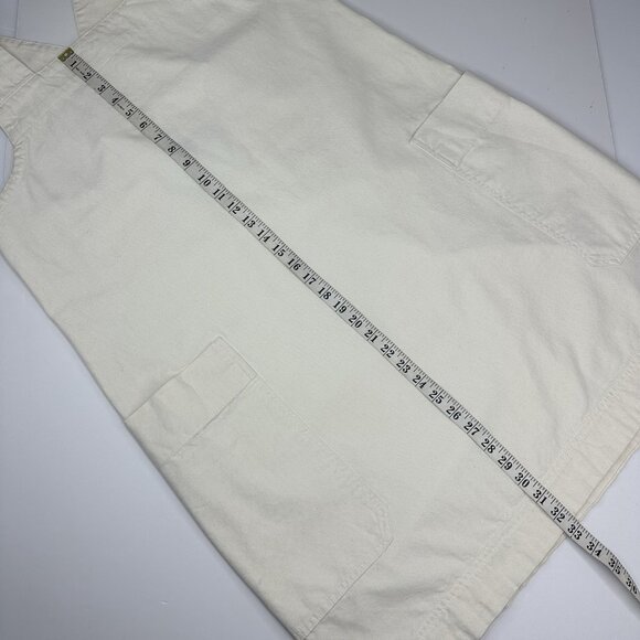 Everlane‎ Women's Bone The Cross Back Canvas Apron Mini Dress L/C40 - Picture 13 of 15
